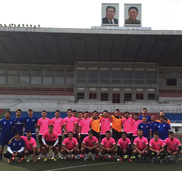 Azkals in Kim IlSung Stadium, North Korea | Photo by Karl Decena via Interaksyon.com